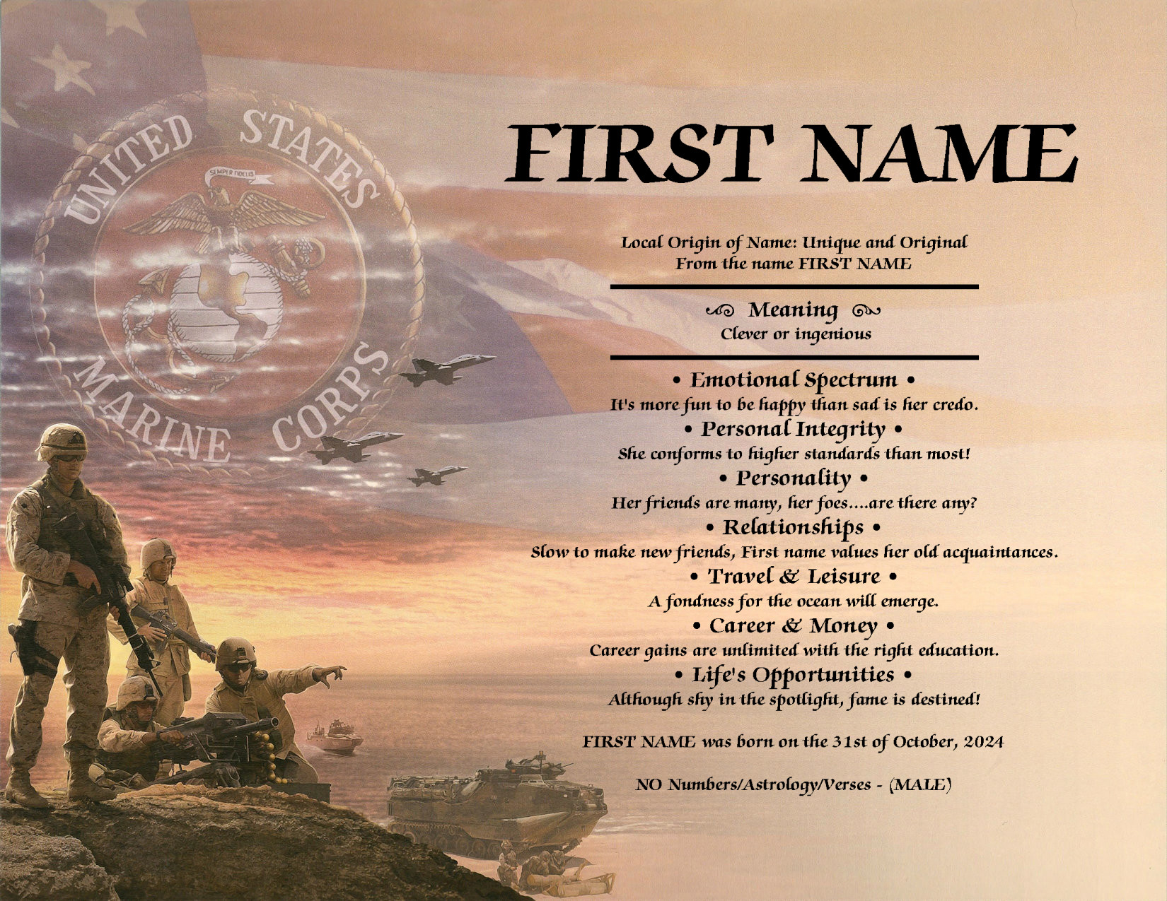 FIRST NAME MEANING Always A Marine